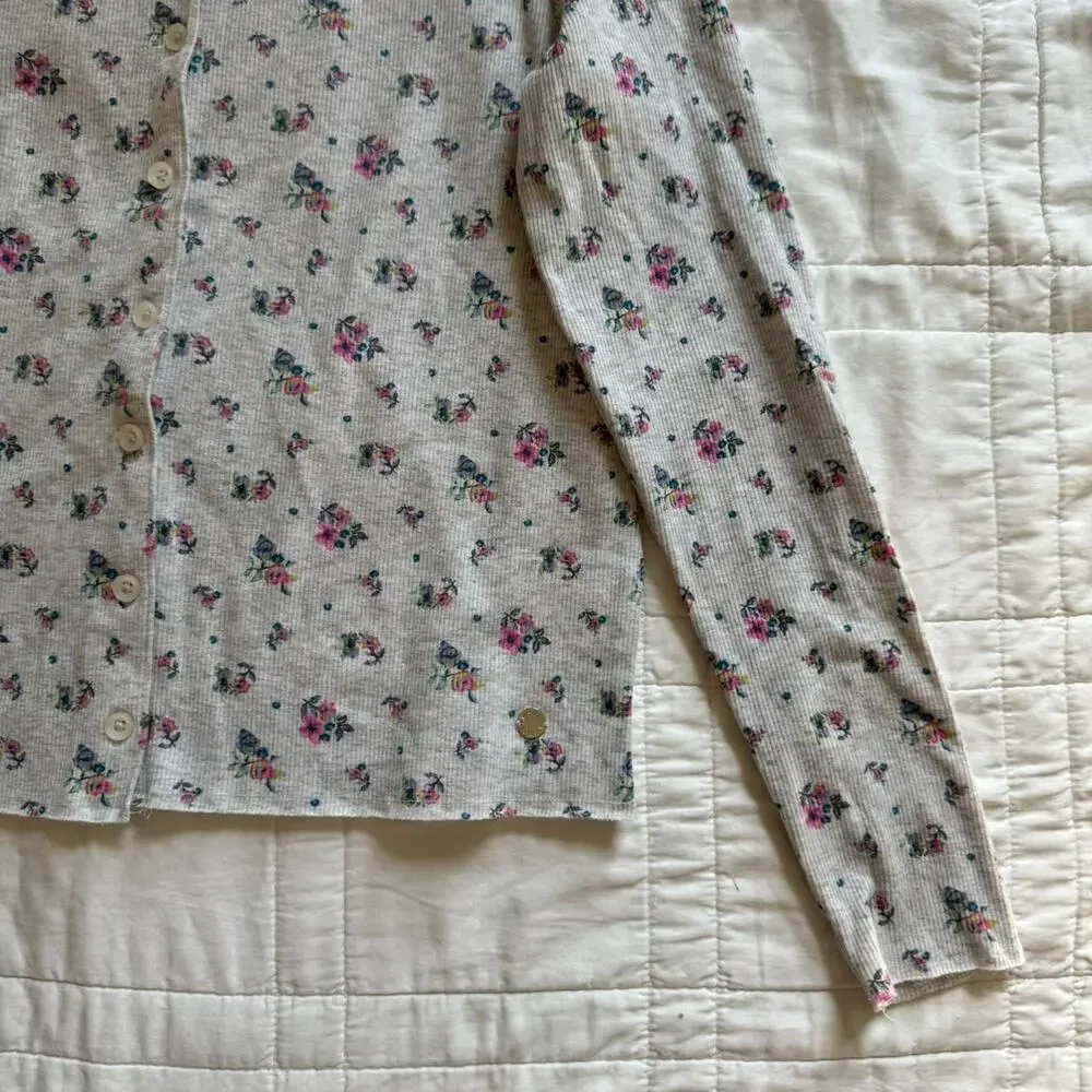 Justice girls xxl 16‎ 18 Floral preppy polo shirt Cottagecore preppy